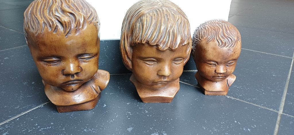 Anton Parree bustes van kinderen / kinderhoofdjes., Antiek en Kunst, Ophalen of Verzenden, Buste