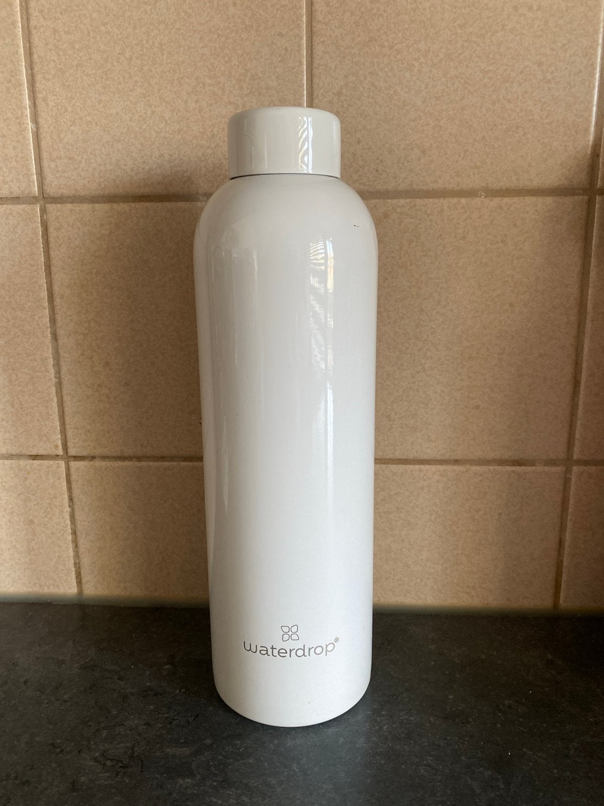 Waterdrop fles grote fles 1 liter, Ophalen of Verzenden, Metaal, Wit, Overige merken
