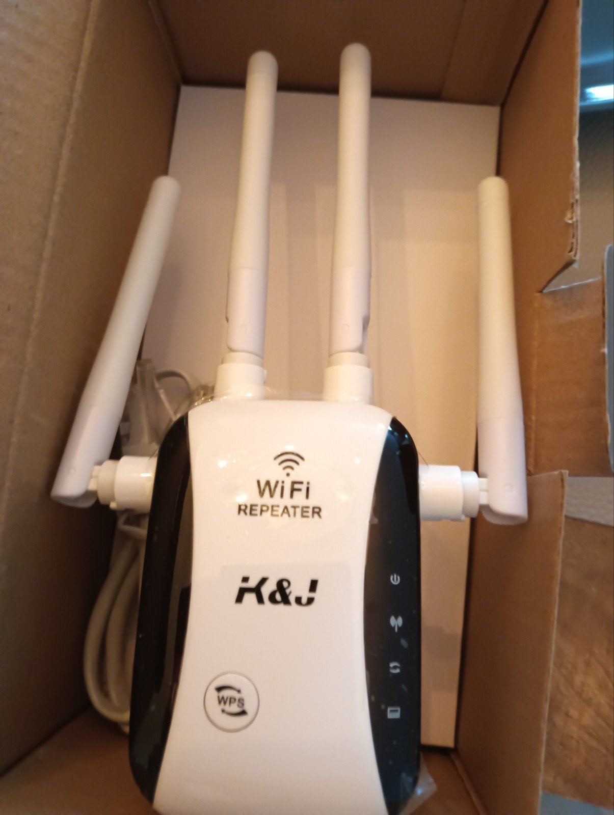 K&J WiFi Repeater - Versterk je draadloze signaal, Ophalen of Verzenden, Zo goed als nieuw, K&J