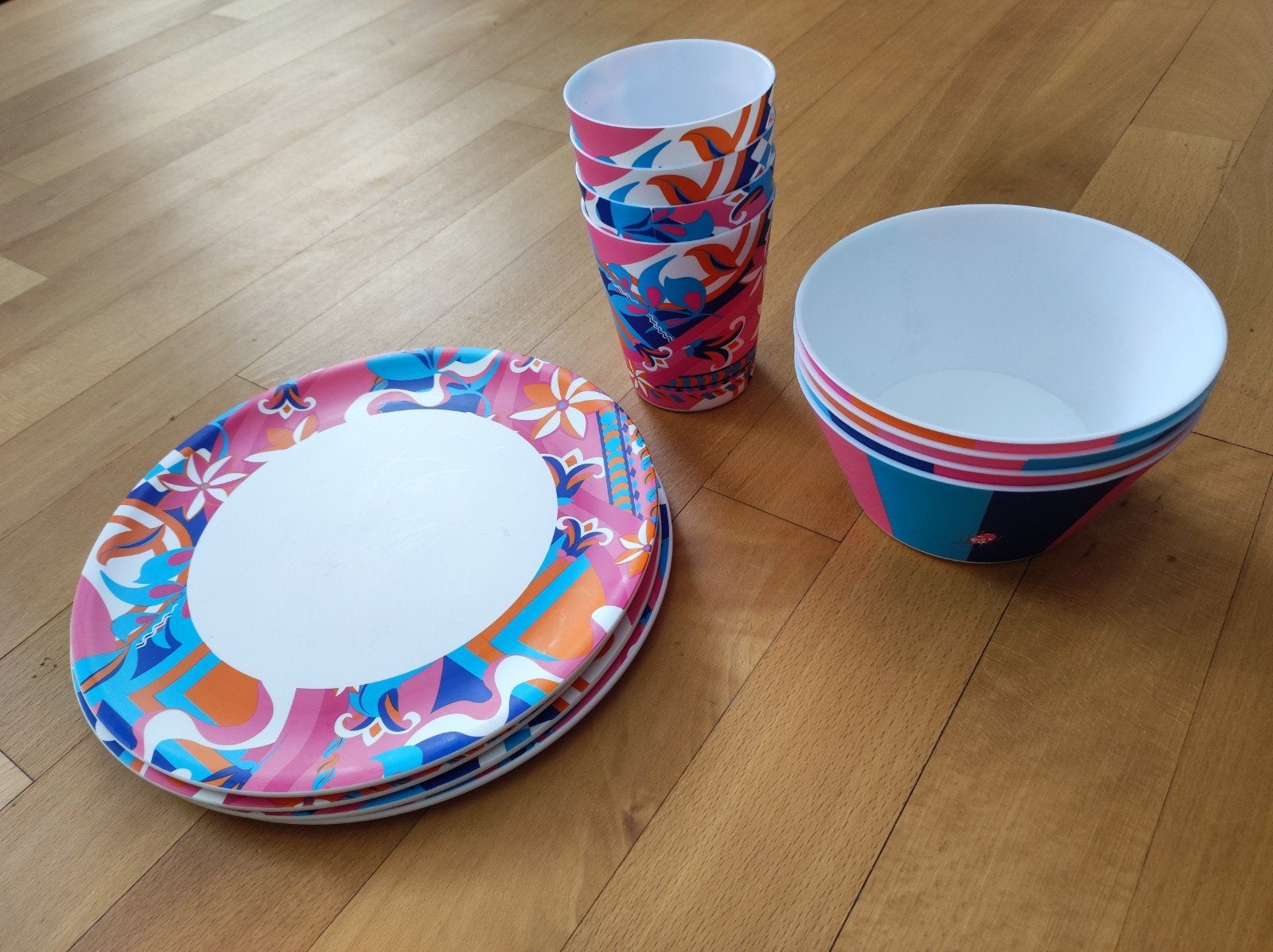 camping servies, Kunststof, Nieuw, Ophalen of Verzenden, Bord(en)