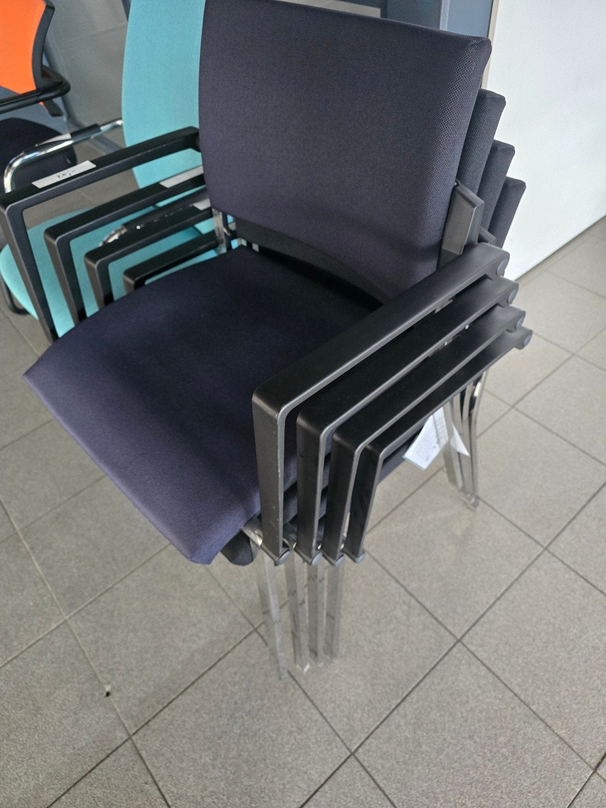 4 stoelen, Ophalen, Zo goed als nieuw, Metaal, Vier