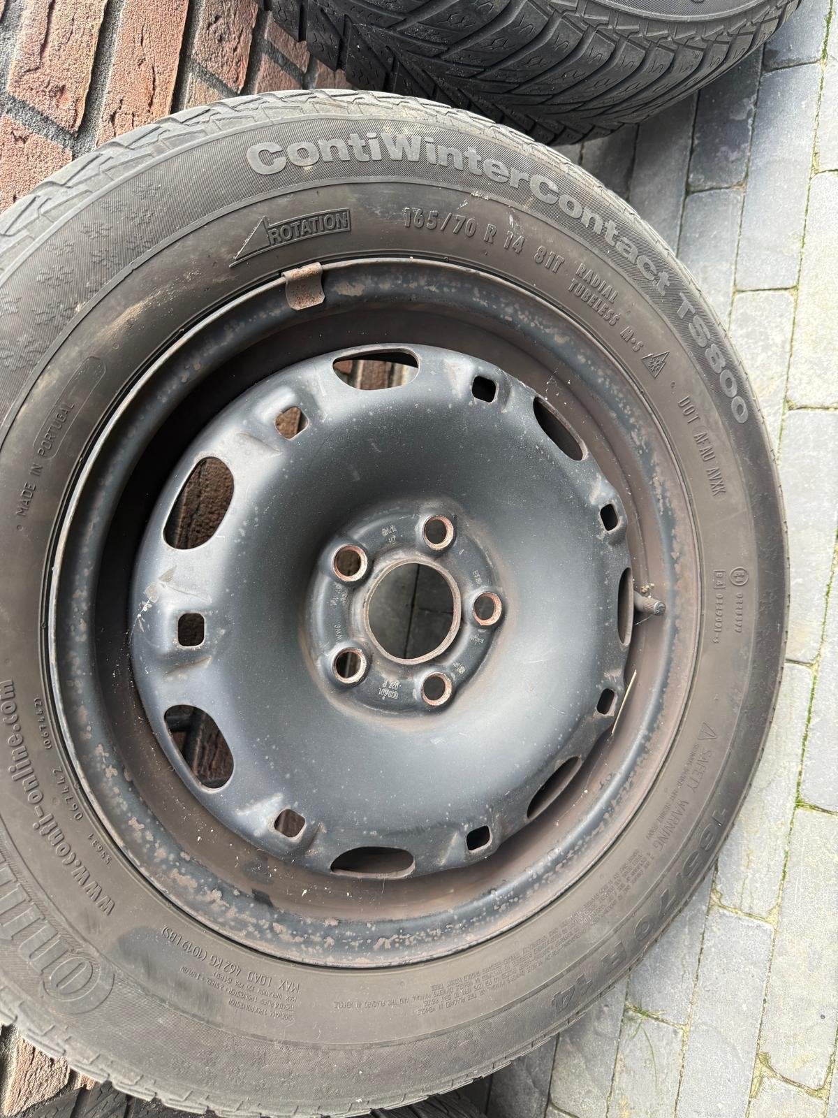 4 Gebruikte Winterbanden voor VW Polo, Skoda Mi en meer, Ophalen, 14 inch, Gebruikt, Banden en Velgen