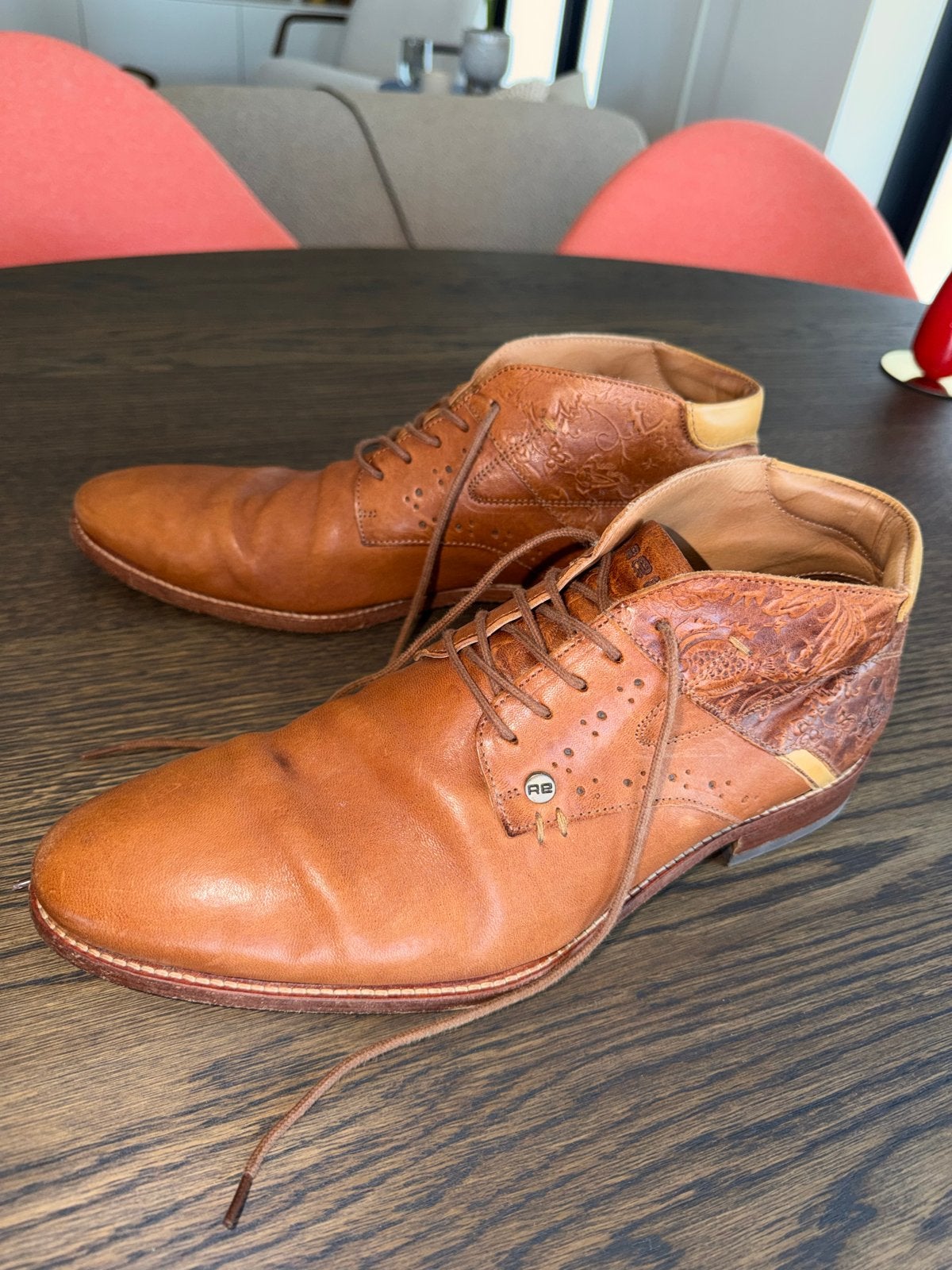 Rehab leren schoenen maat 44, Verzenden, Gedragen, Bruin, Boots