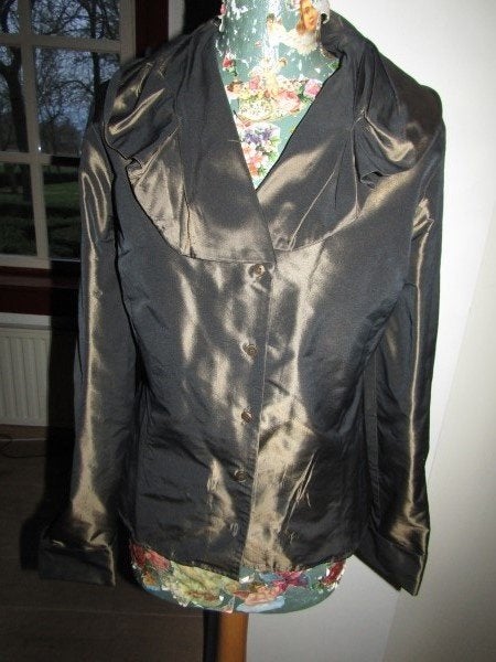 D111 René van der Wijck mt 40 blouse jasje koper bruin, Maat 38/40 (M), Bruin, Verzenden, René van der Wijck