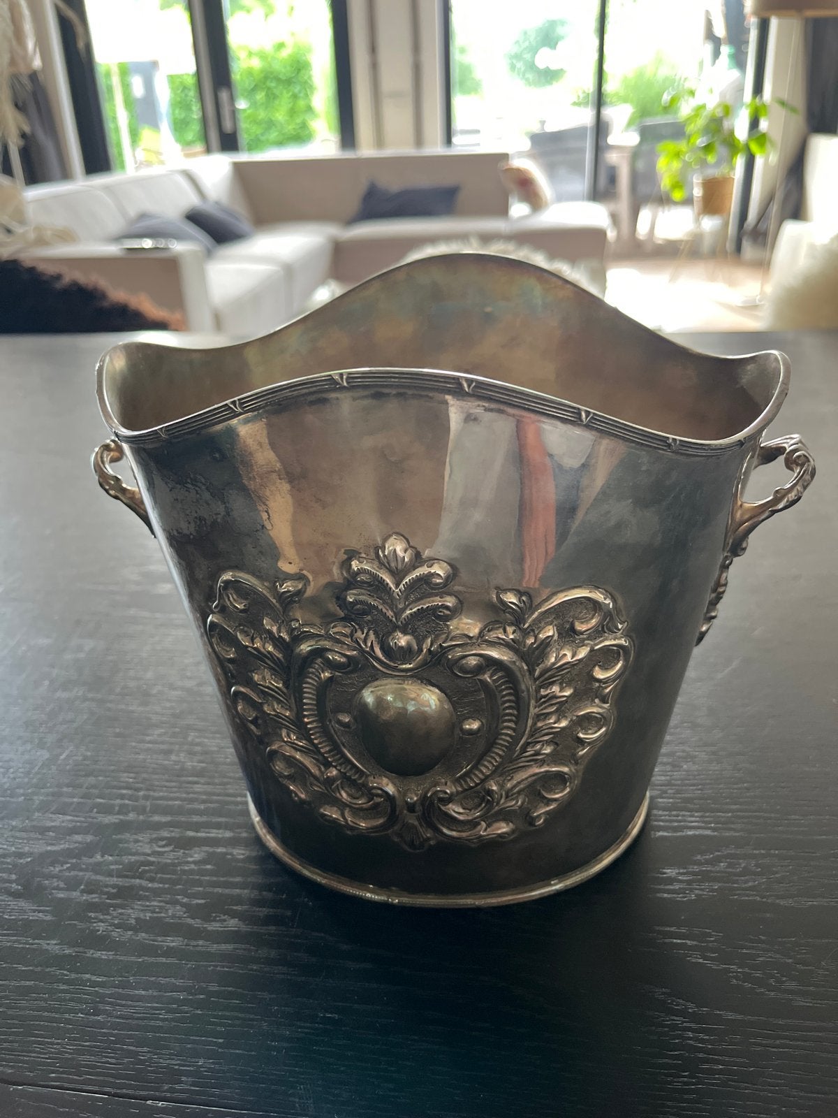 Antieke verzilverde ijsemmer/wijn/champagne koeler, Ophalen of Verzenden