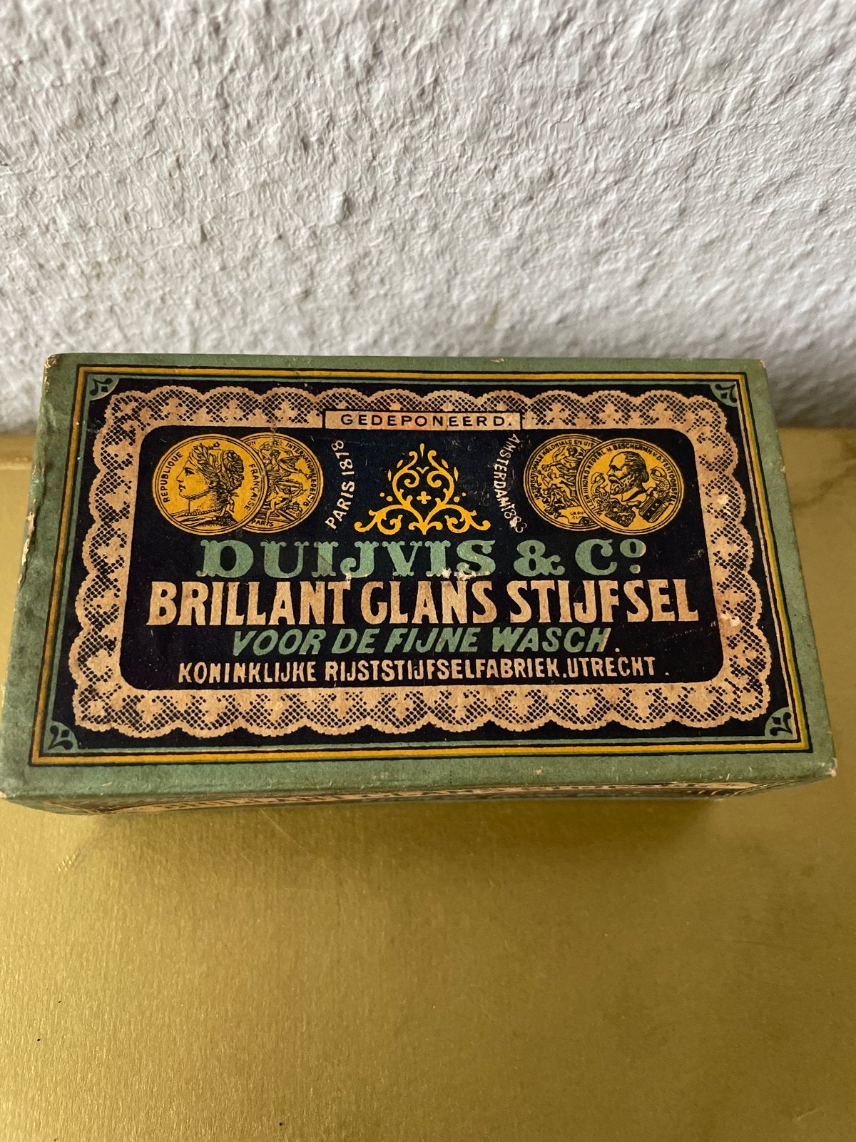 Vintage Duijvis & Co Brillant Glans Stijfsel doosjes, Ophalen of Verzenden, Gebruikt