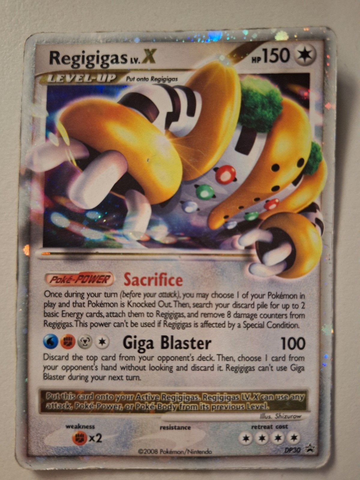 Pokémon Kaart Regigigas LV.X DP30 Foil, Ophalen of Verzenden