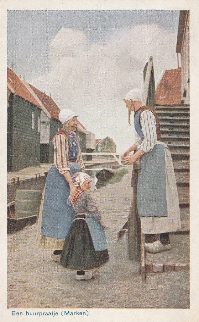 MARKEN Buurpraatje Klederdracht kl.f., Verzenden, 1920 tot 1940, Gelopen, Noord-Holland