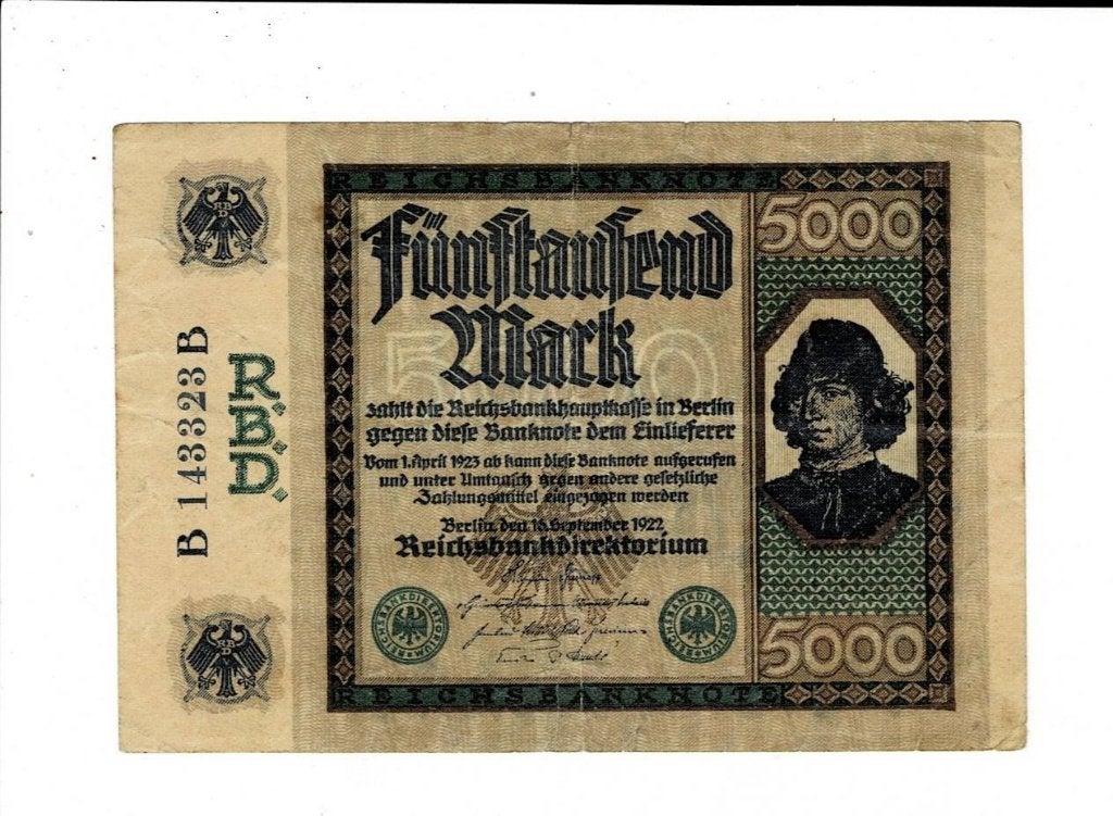  Duitsland 5.000 mark 16.9.1922      , Verzenden, Duitsland