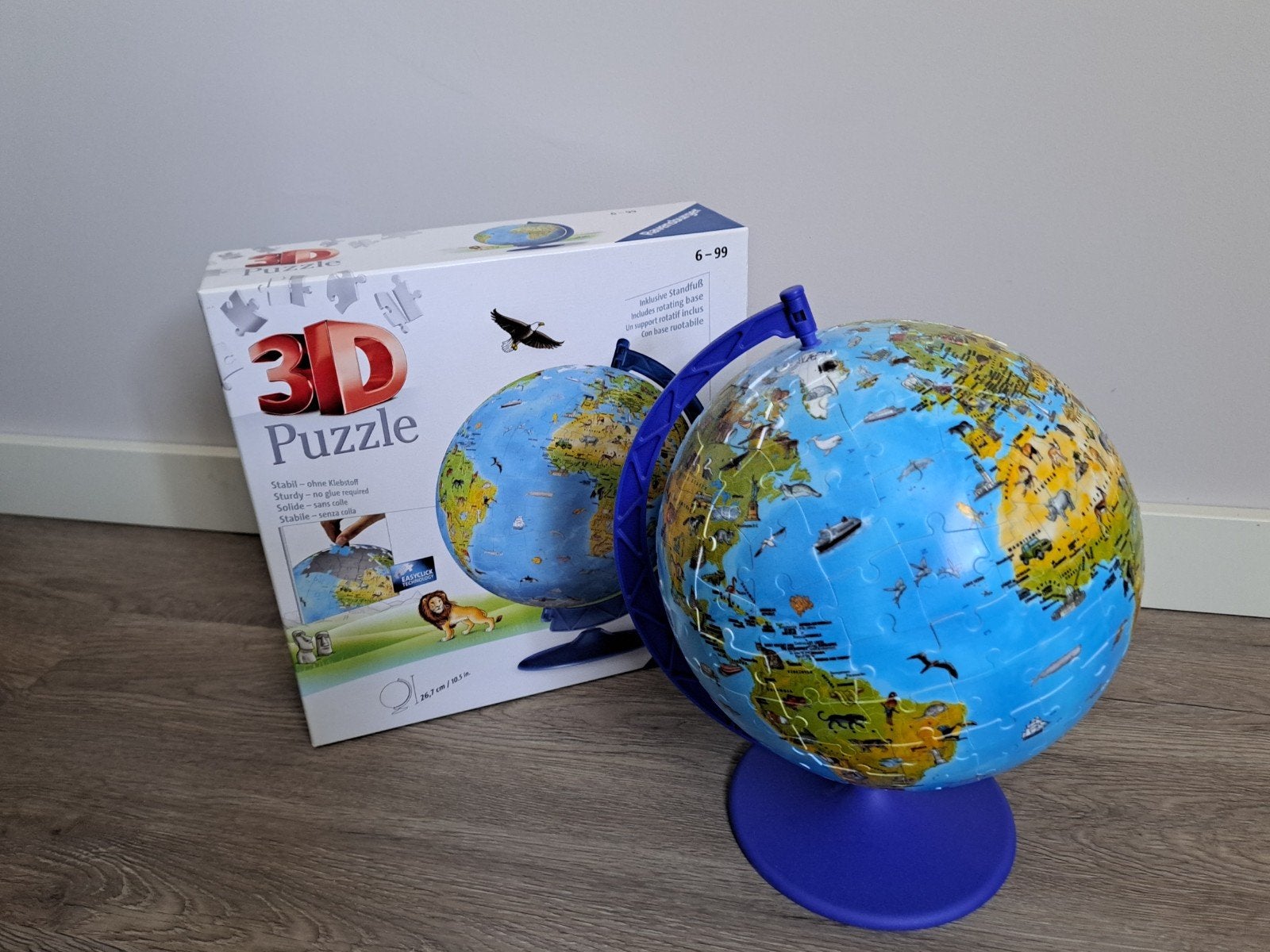 Ravensburger 3D Puzzel Wereldbol - Compleet, Ophalen, Meer dan 50 stukjes, Zo goed als nieuw, 6 jaar of ouder