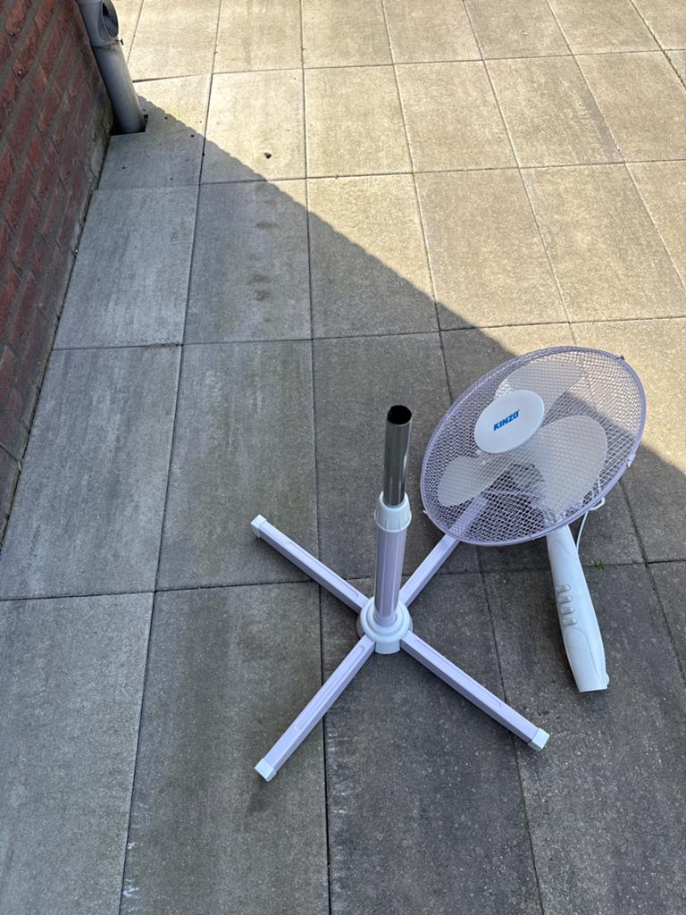 Kinzo Statiefventilator - Werkt nog prima, Witgoed en Apparatuur, Ventilatoren, Gebruikt, Statiefventilator, Ophalen