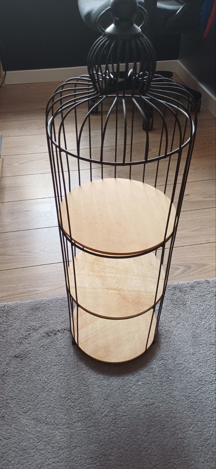 Zwarte etagere (2), Ophalen, Etagère, Metaal, Zwevend