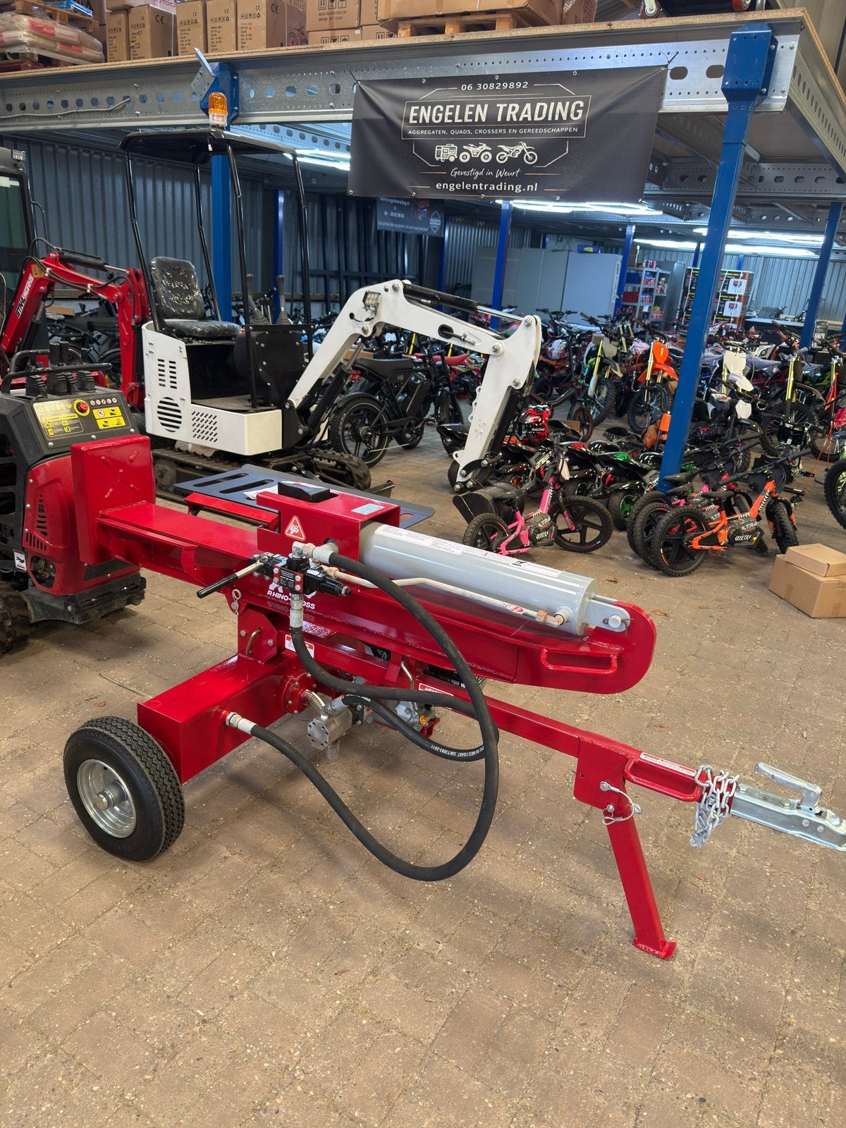 Kloofmachine 35 ton benzine motor aanhanger nieuw, Ophalen, Nieuw, Benzine, Liggend