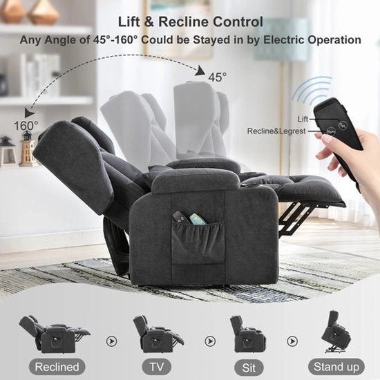 Sta op stoel – Relaxfauteuil – Massagefauteuil, Corvance B.V., Verzenden, Nieuw, Corvancebol@gmail.com