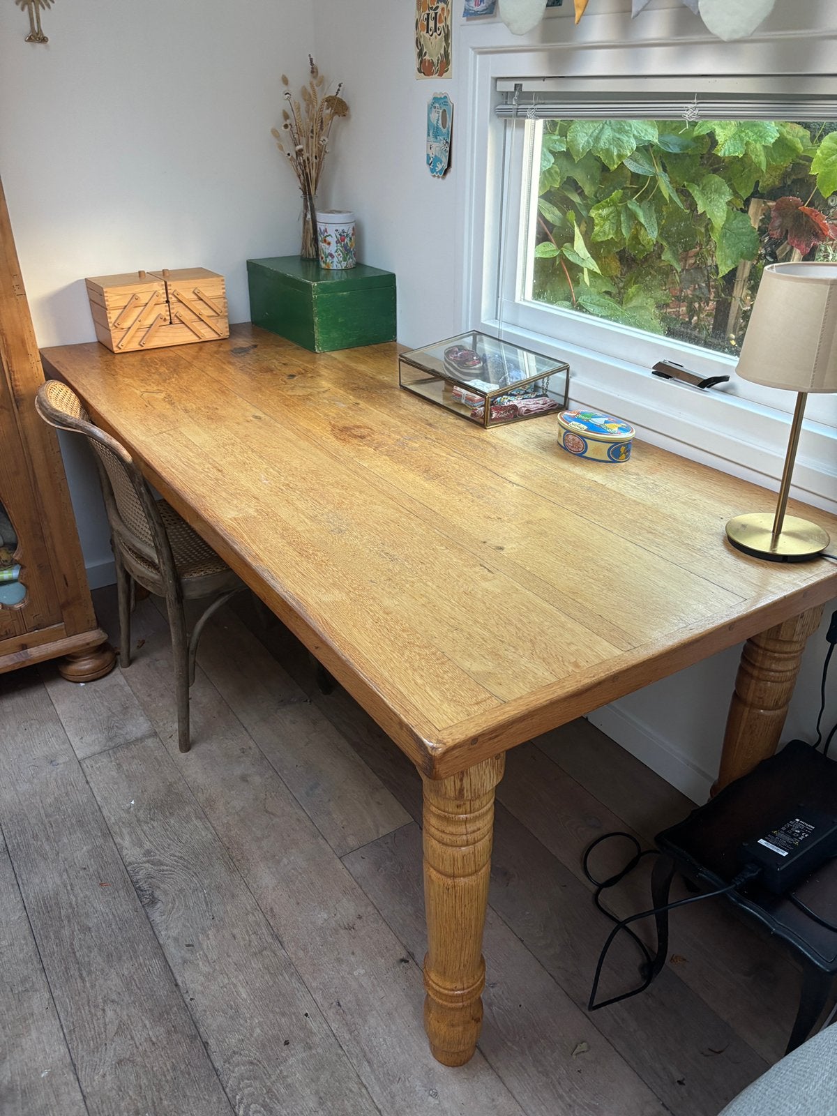 Houten tafel gratis ophalen, Gebruikt, Vijf personen of meer, Grenenhout, Rechthoekig