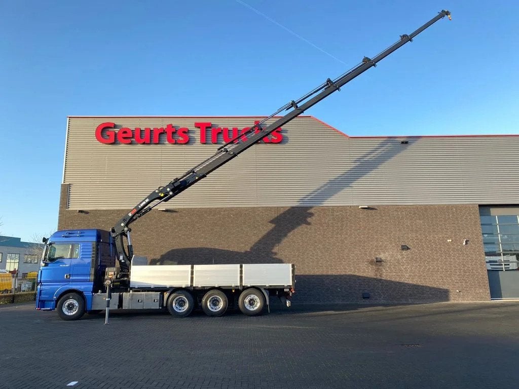 MAN TGX 35.500 8X4 TRIDEM + HIAB X-HIPRO 302 E-7 KRAAN/KRAN/, Automaat, Euro 6, Blauw, MAN