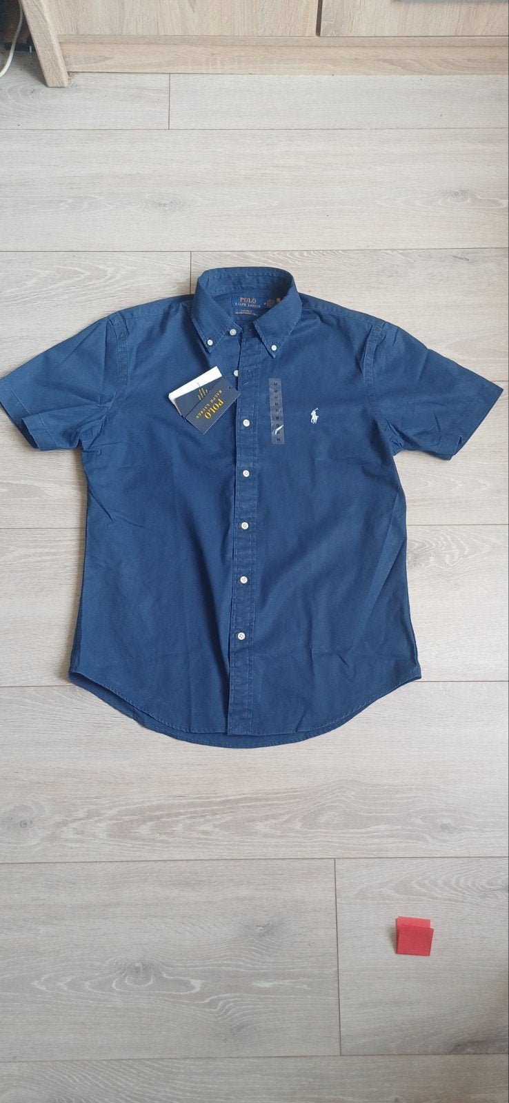 ​Nieuw Polo Ralph Lauren Overhemd – Korte Mouw – Maat M, Kleding | Heren, Overhemden, Ophalen of Verzenden, Nieuw, Blauw, Halswijdte 39/40 (M)
