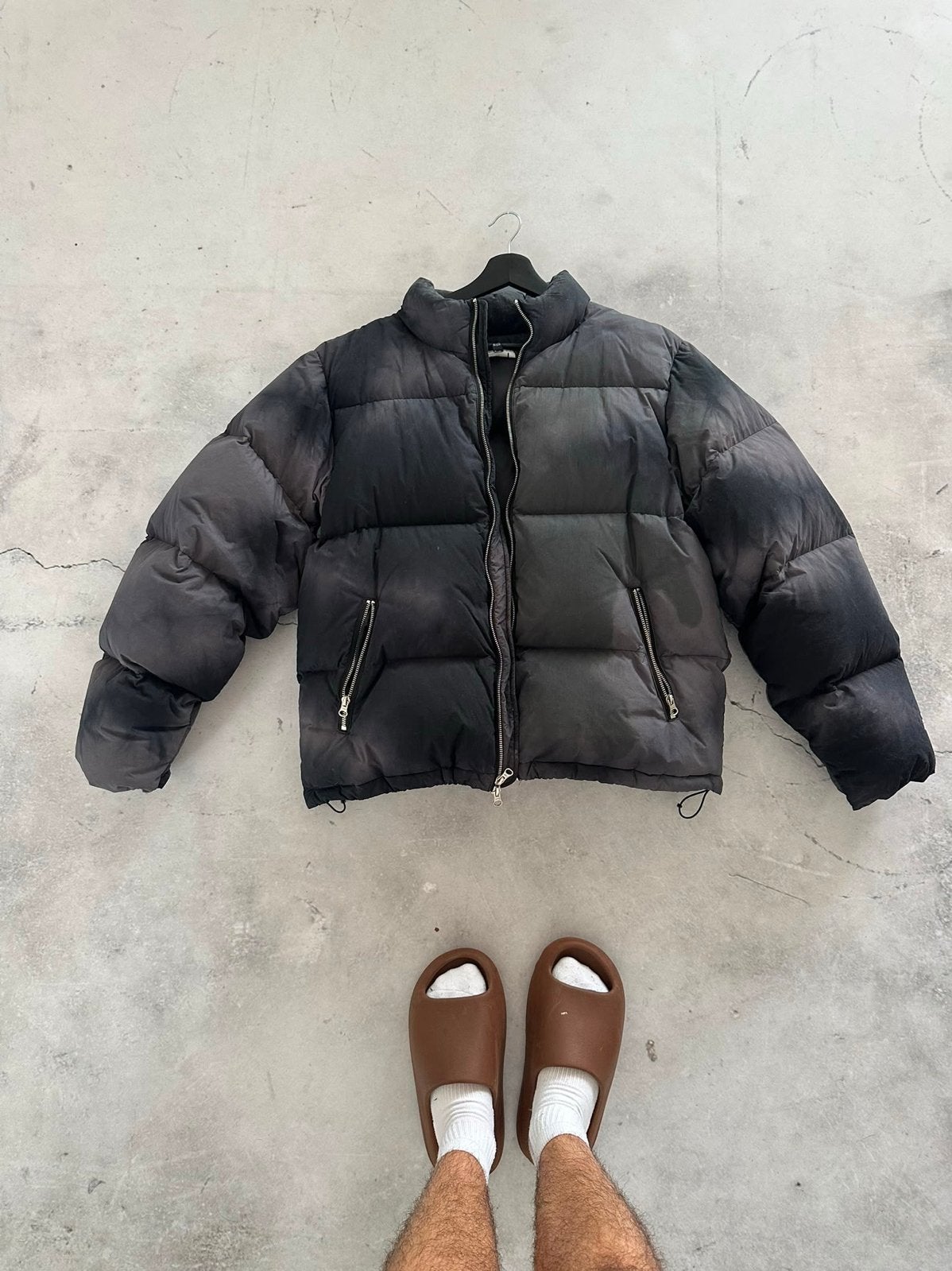 Stussy Puffer Jacket Tie-Dye Maat M, Ophalen of Verzenden, Gedragen, Maat 48/50 (M), Meerkleurig