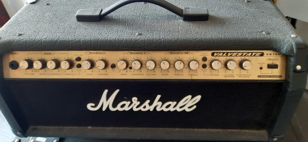 Marshall Valvestate VS-100 versterker top en box te koop, Ophalen, Gebruikt, Gitaar, 100 watt of meer