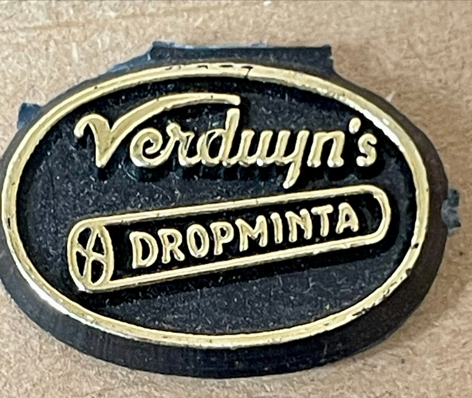 Verduyn's Dropminta & Fruitminta Emaille Reclamebordjes, Verzenden, Gebruikt, Reclamebord