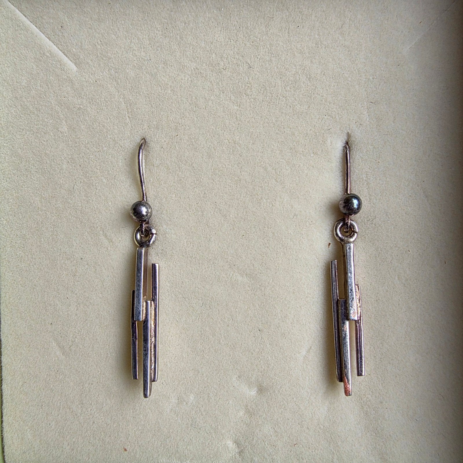 Paul van den Hout geometrische oorbellen zilver, Sieraden, Tassen en Uiterlijk, Hangers, Ophalen of Verzenden, Zo goed als nieuw