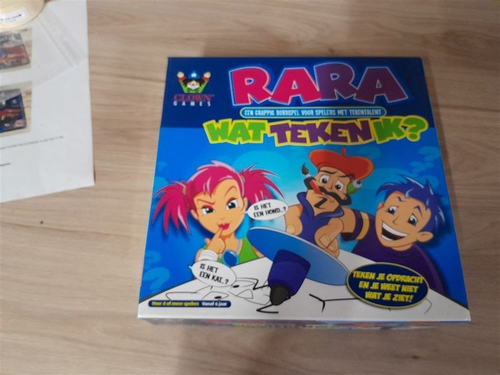 rara wat teken ik - s1989, Hobby en Vrije tijd, Gezelschapsspellen | Bordspellen, Verzenden, Zo goed als nieuw