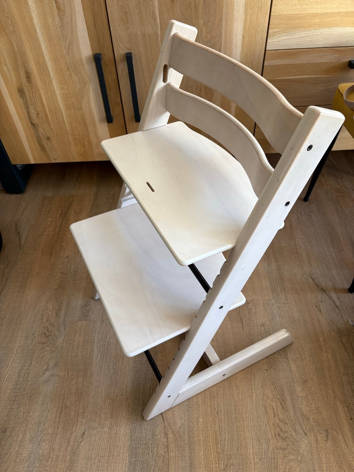 Stokke Tripp Trapp meegroeistoel - naturel hout, Ophalen of Verzenden, Gebruikt, Meegroeistoel, Aanschuifbaar