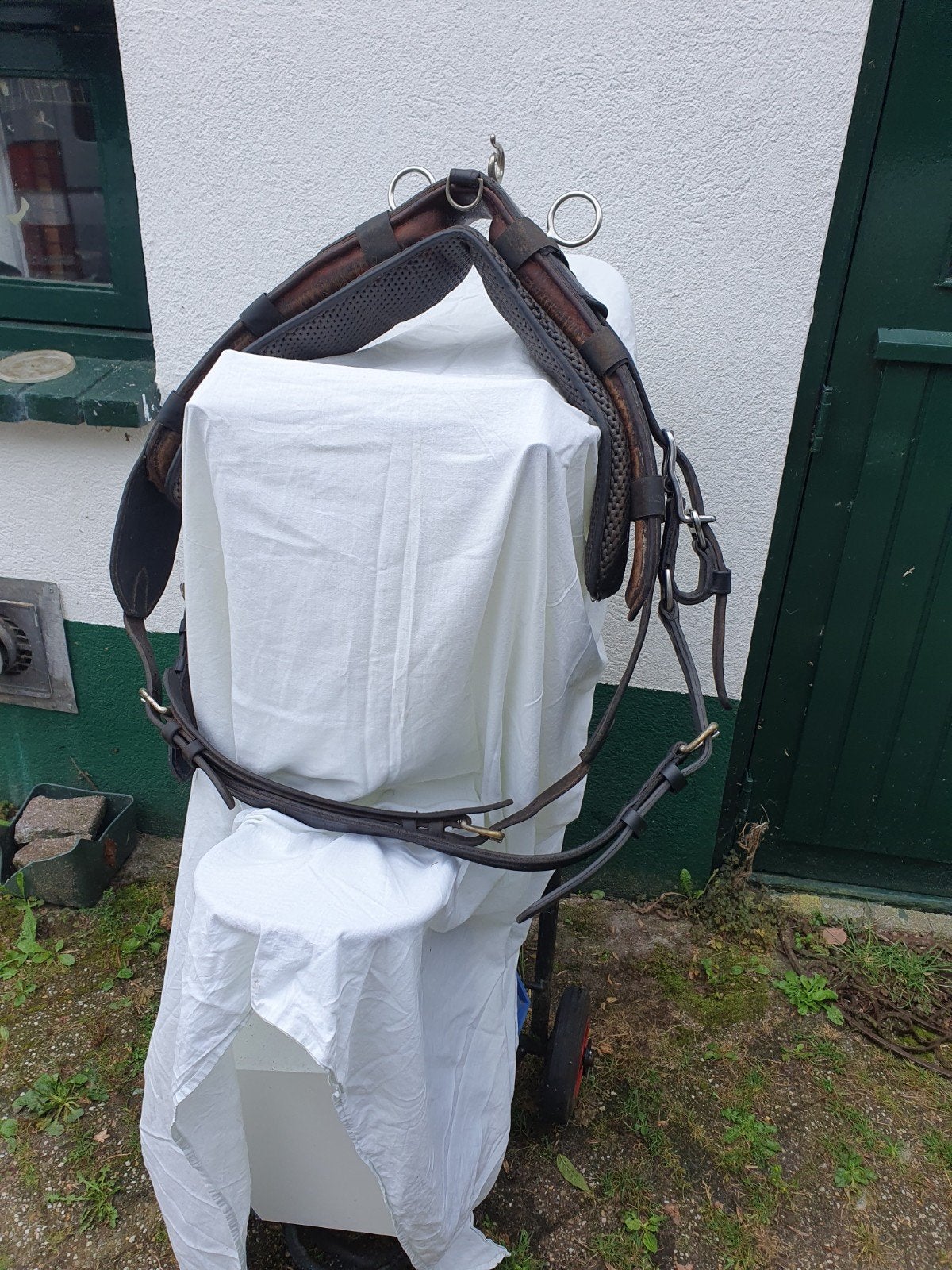 sterk zwart leer borst tuig enkelspan maat Cob, Ophalen of Verzenden, Gebruikt, Zwart, Cob