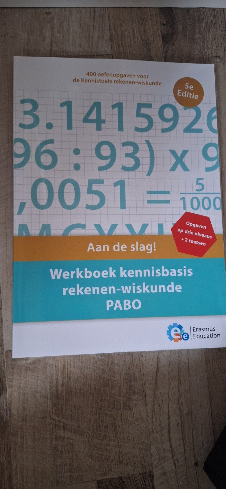Werkboek kennisbasis rekenen-wiskunde PABO 5e editie, Verzenden, Zo goed als nieuw, Overige niveaus, Wiskunde A