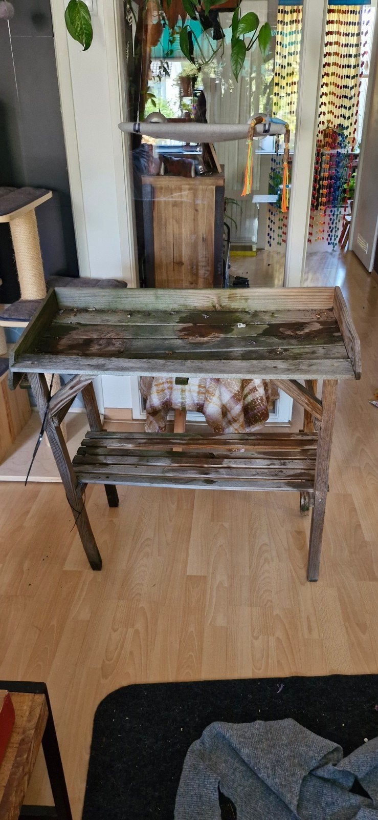 gratis oppot tafel, Tuin en Terras, Tuintafels, Ophalen, Gebruikt, Hout