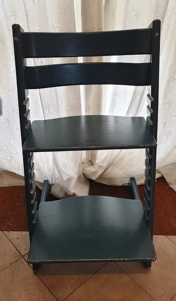 Stokke Tripp Trapp stoel blauw gebruikte staat, Kinderen en Baby's, Ophalen, Gebruikt, Meegroeistoel, Aanschuifbaar