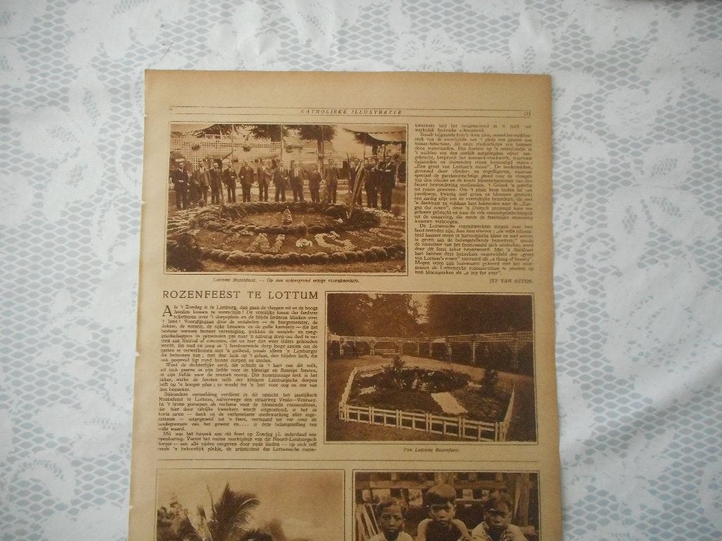 Lottum. Rozenfeest. 1926., Verzamelen, Ophalen of Verzenden, 1920 tot 1940, Nederland, Knipsel(s)