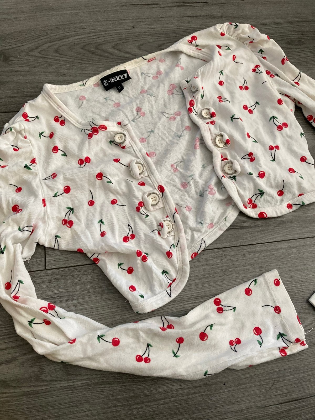 2-Bizzy Bolero met Kersjesprint - Maat XL, Kleding | Dames, Ophalen of Verzenden, Gedragen, Maat 46/48 (XL) of groter, Wit