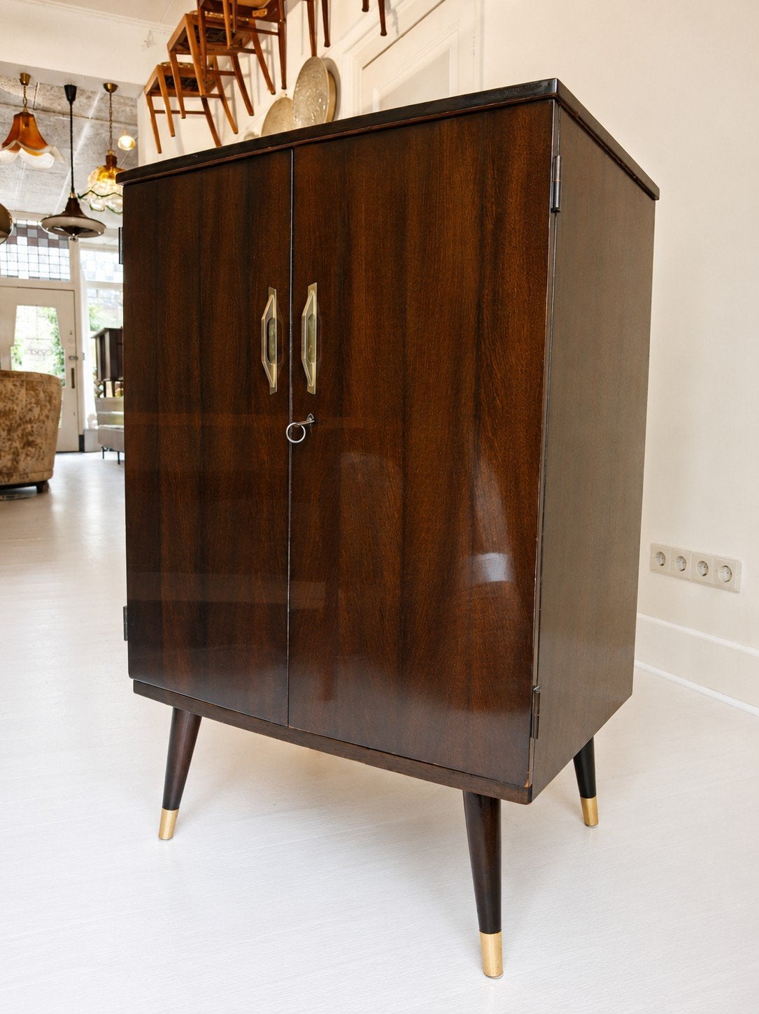 Vintage platenspeler kast, Ophalen