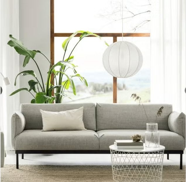 Zo goed als nieuwe 3-zitsbank - Lichtgrijs, Huis en Inrichting, Ophalen, Modern, Scandinavisch, Driepersoons, 75 tot 100 cm