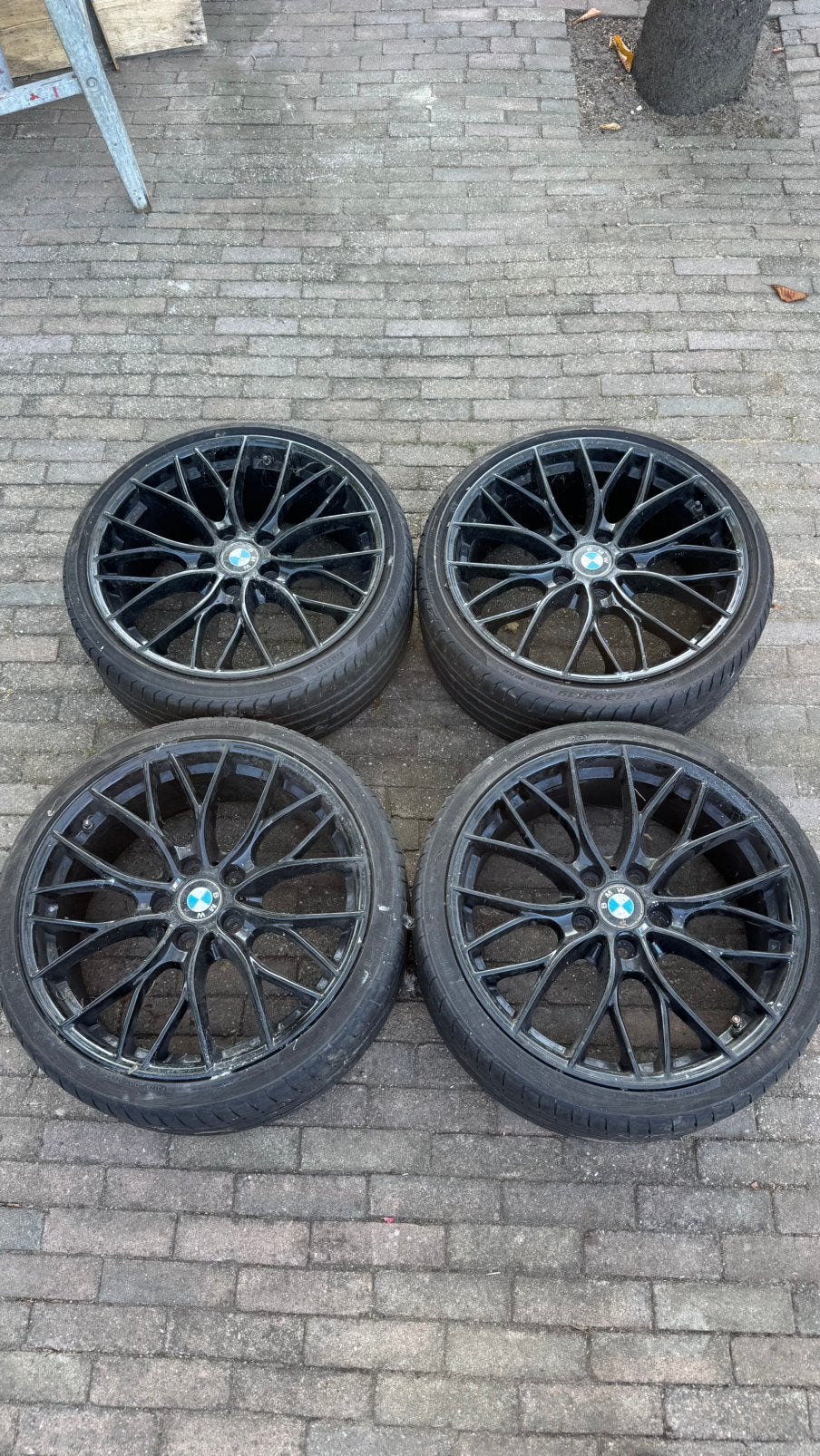 BMW M405 19 inch Velgen zwart met band, Velg(en), Personenwagen, Zomerbanden, Ophalen