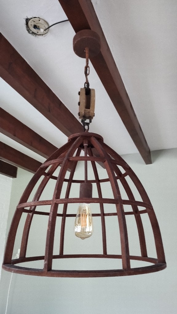 Hanglamp, Huis en Inrichting, Ophalen, Zo goed als nieuw, Hout