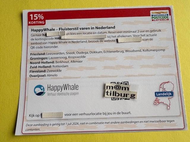 HappyWhale 15% korting, Drie personen of meer, Kortingsbon, Overige typen