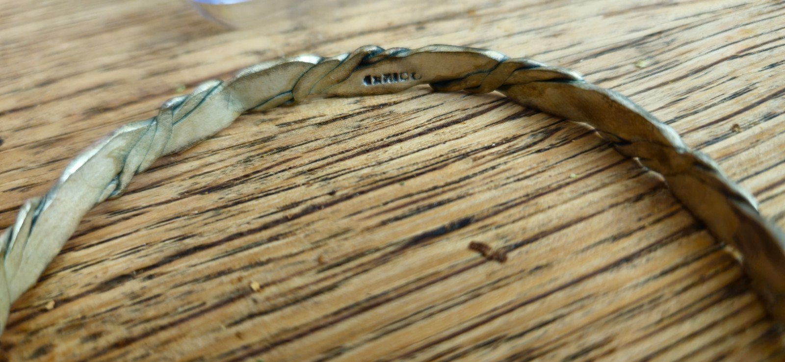 Vintage Mexicaanse Gevlochten Slavenarmband - 12,85 Gram -, Ophalen of Verzenden, Zo goed als nieuw, Zilver, Zilver