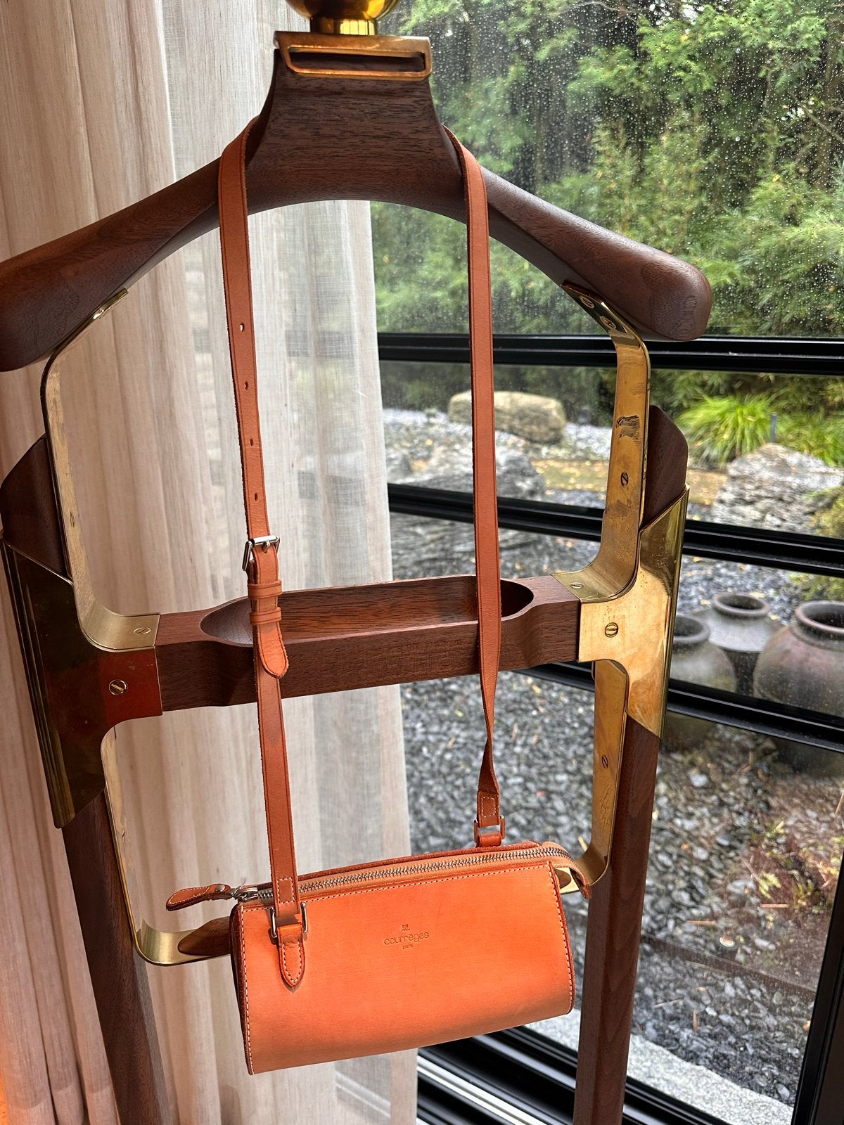 Zeldzame Vintage Courrèges Paris Cilindervormige Tas, Ophalen of Verzenden, Nieuw, Bruin, Schoudertasje