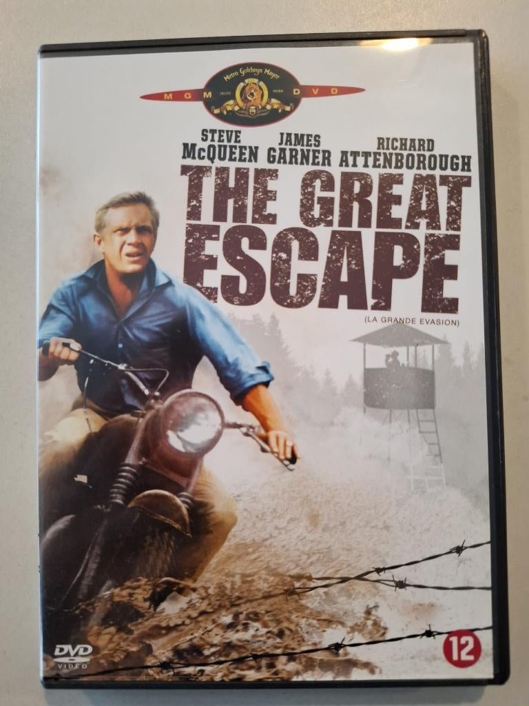 The Great Escape dvd, Cd's en Dvd's, Dvd's | Klassiekers, Ophalen of Verzenden, Zo goed als nieuw, 1940 tot 1960, Actie en Avontuur