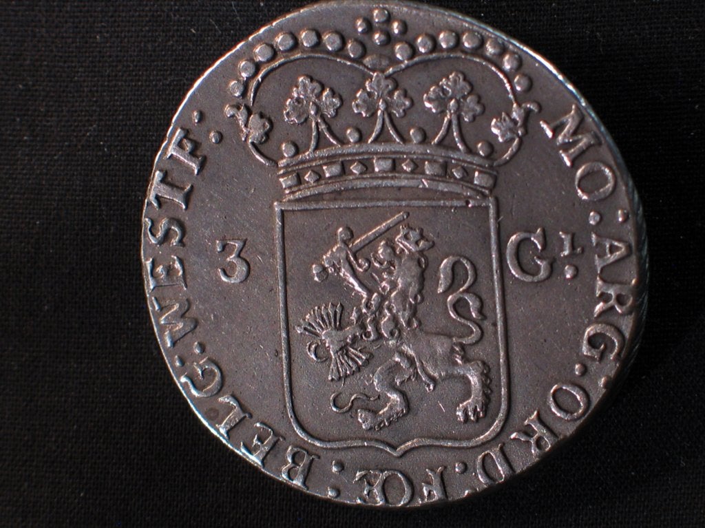 Prachtige 3 gulden West Friesland 1794 zilver. 1882, Postzegels en Munten, Vóór koninkrijk, Zilver, Losse munt, Overige waardes