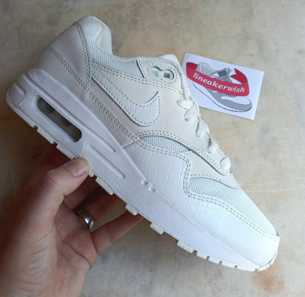 Nike Air Max 1 GS White Croc EU 37.5, ., Wit, Nike, Nieuw