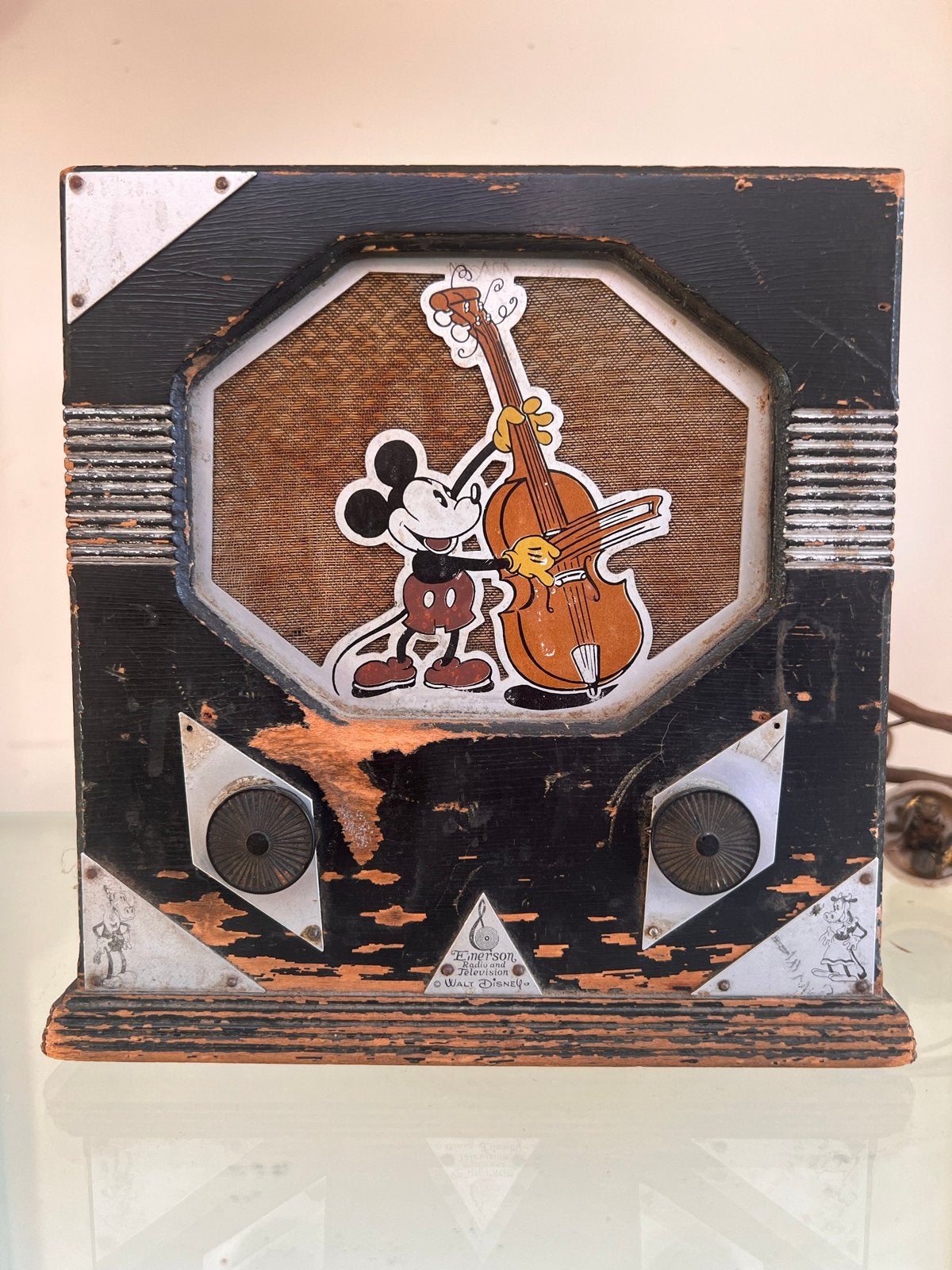 Emerson Mickey Mouse Radio Model 410 uit 1933, Audio, Tv en Foto, Radio's, Gebruikt, Radio, Ophalen of Verzenden