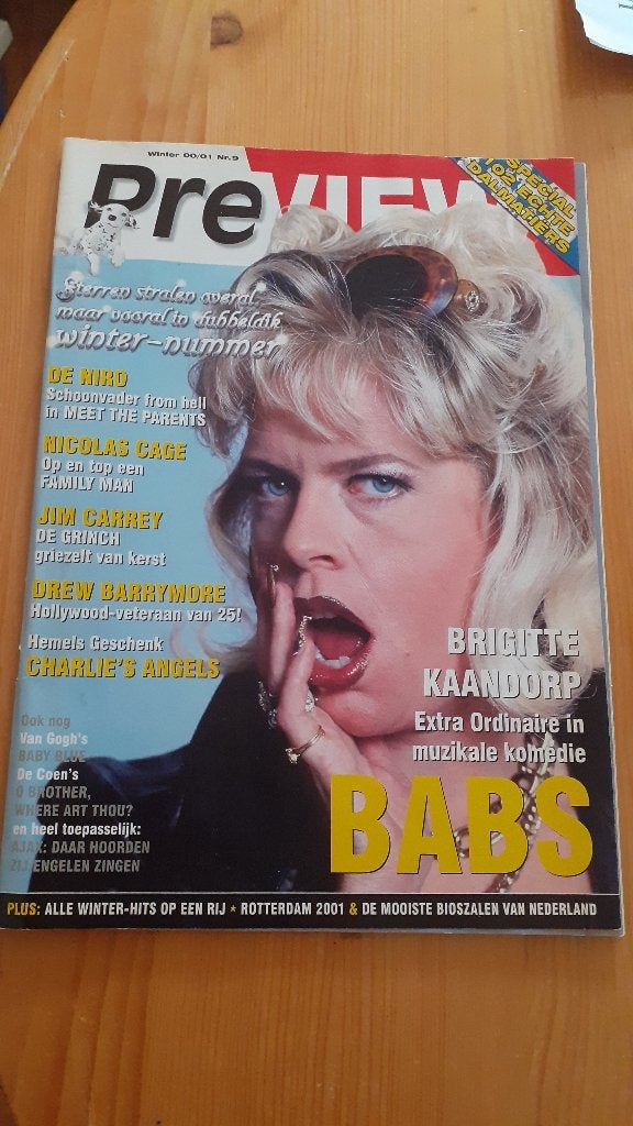 Preview Magazine Winter 2000/2001 - Brigitte Kaandorp, Ophalen of Verzenden, 1980 tot heden, Nederland, Tijdschrift