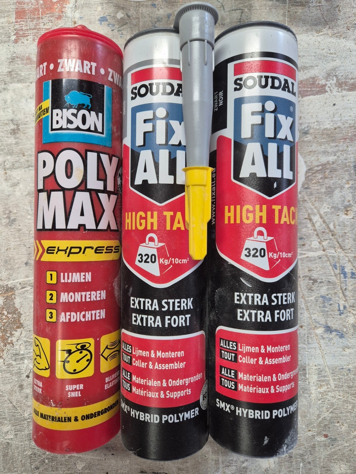 Bison Poly Max Express & Soudal Fix All High Tack Lijm, Ophalen of Verzenden, Nieuw