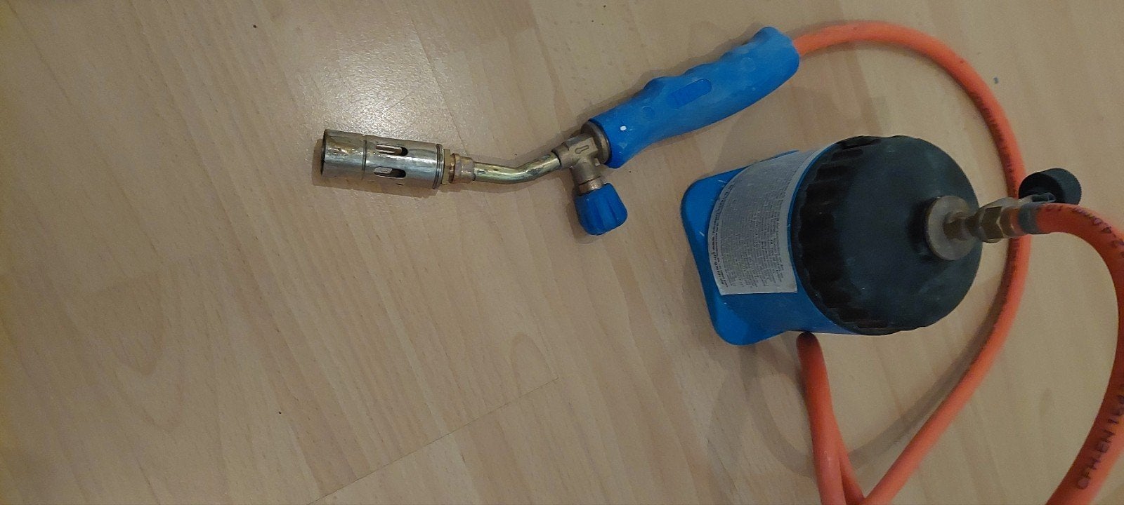 Gasbrander met gasfles - CFH-EN 1, Ophalen, Gebruikt
