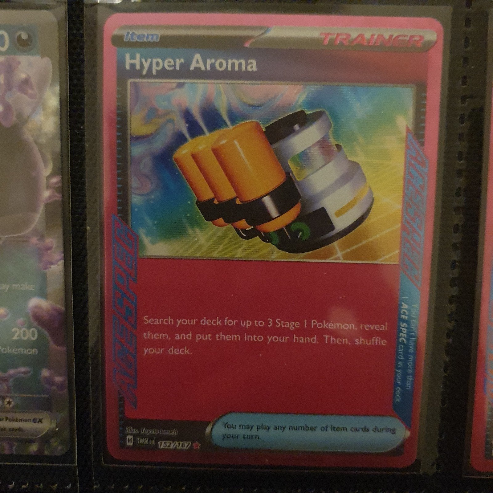 Pokemon Hyper Aroma 152/167 Twilight Masquerade, Ophalen of Verzenden, Zo goed als nieuw, Losse kaart, Foil