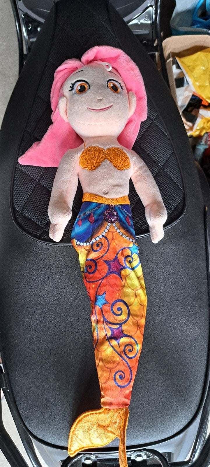 Zeemeermin Knuffel met Roze Haar en Kleurrijke Staart, Ophalen of Verzenden, Zo goed als nieuw, Meerkleurig, Overige typen