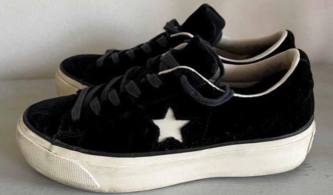 Converse Allstars One Star Zwart Fluweel maat 39, Ophalen of Verzenden, Gedragen, Zwart, Sneakers of Gympen